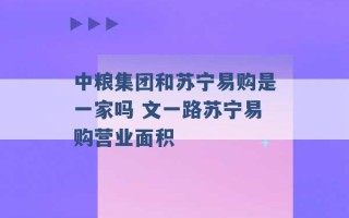 中粮集团和苏宁易购是一家吗 文一路苏宁易购营业面积 