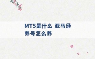 MT5是什么 亚马逊养号怎么养 