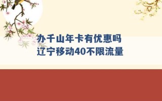 办千山年卡有优惠吗 辽宁移动40不限流量 