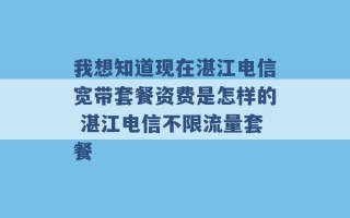 我想知道现在湛江电信宽带套餐资费是怎样的 湛江电信不限流量套餐 