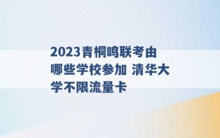 2023青桐鸣联考由哪些学校参加 清华大学不限流量卡 