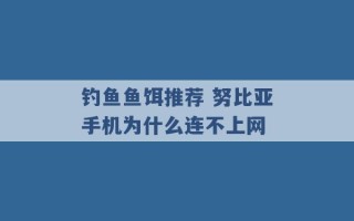 钓鱼鱼饵推荐 努比亚手机为什么连不上网 