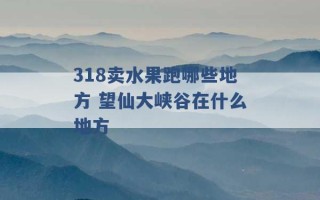 318卖水果跑哪些地方 望仙大峡谷在什么地方 