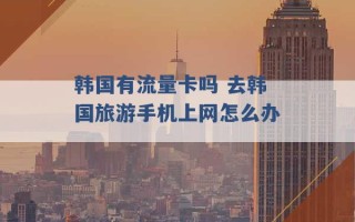 韩国有流量卡吗 去韩国旅游手机上网怎么办 