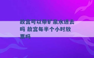 故宫可以带矿泉水进去吗 故宫每半个小时放票吗 