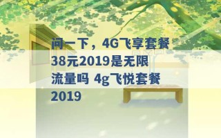 问一下，4G飞享套餐38元2019是无限流量吗 4g飞悦套餐2019 