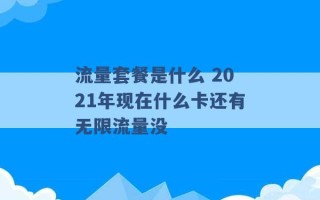 流量套餐是什么 2021年现在什么卡还有无限流量没 