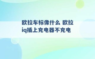 欧拉车标像什么 欧拉iq插上充电器不充电 