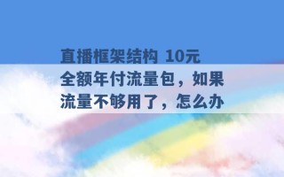 直播框架结构 10元全额年付流量包，如果流量不够用了，怎么办 