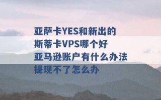 亚萨卡YES和新出的斯蒂卡VPS哪个好 亚马逊账户有什么办法提现不了怎么办 