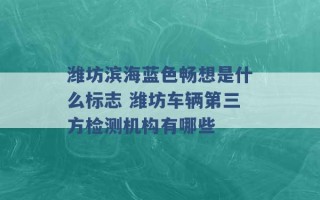 潍坊滨海蓝色畅想是什么标志 潍坊车辆第三方检测机构有哪些 