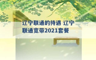 辽宁联通的待遇 辽宁联通宽带2021套餐 