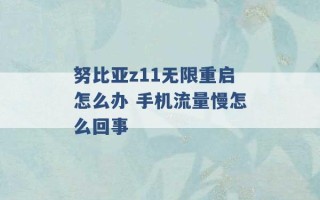 努比亚z11无限重启怎么办 手机流量慢怎么回事 