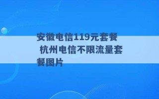 安徽电信119元套餐 杭州电信不限流量套餐图片 