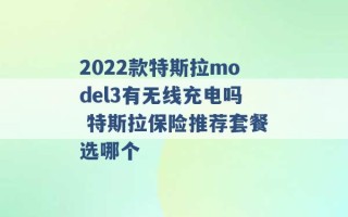 2022款特斯拉model3有无线充电吗 特斯拉保险推荐套餐选哪个 