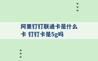 阿里钉钉联通卡是什么卡 钉钉卡是5g吗 