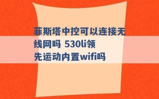 菲斯塔中控可以连接无线网吗 530li领先运动内置wifi吗 