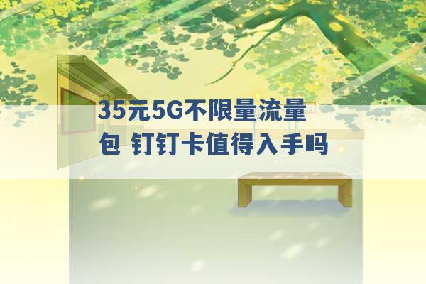 35元5G不限量流量包 钉钉卡值得入手吗 -第1张图片-电信联通移动号卡网