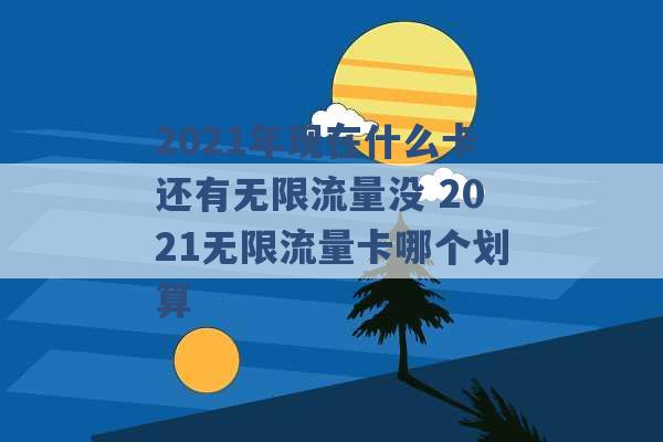 2021年现在什么卡还有无限流量没 2021无限流量卡哪个划算 -第1张图片-电信联通移动号卡网