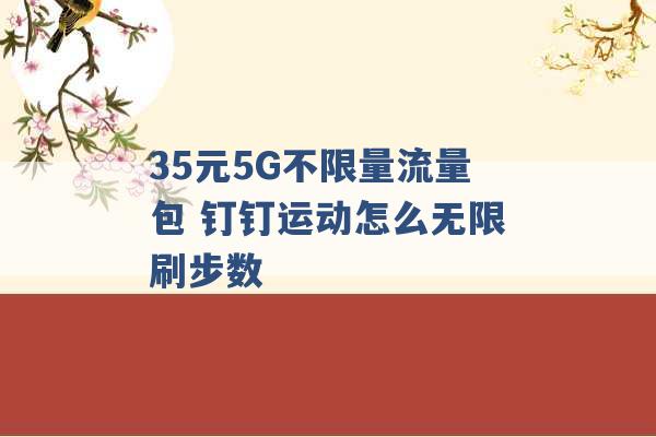 35元5G不限量流量包 钉钉运动怎么无限刷步数 -第1张图片-电信联通移动号卡网