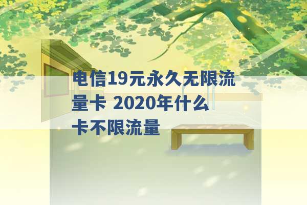 电信19元永久无限流量卡 2020年什么卡不限流量 -第1张图片-电信联通移动号卡网