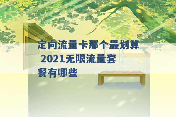 定向流量卡那个最划算 2021无限流量套餐有哪些 -第1张图片-电信联通移动号卡网