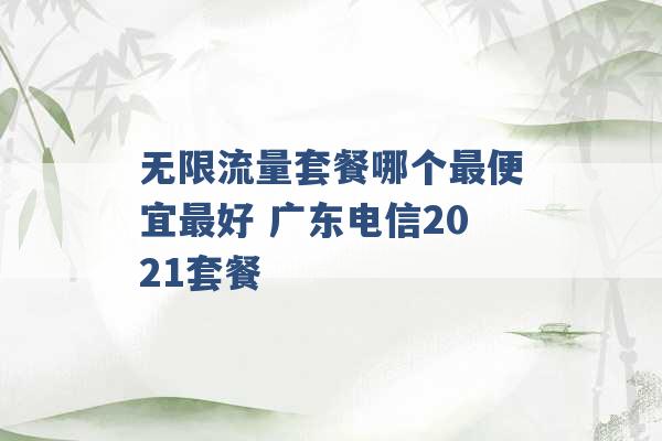 无限流量套餐哪个最便宜最好 广东电信2021套餐 -第1张图片-电信联通移动号卡网