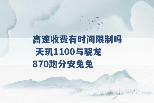 高速收费有时间限制吗 天玑1100与骁龙870跑分安兔兔 -第1张图片-电信联通移动号卡网