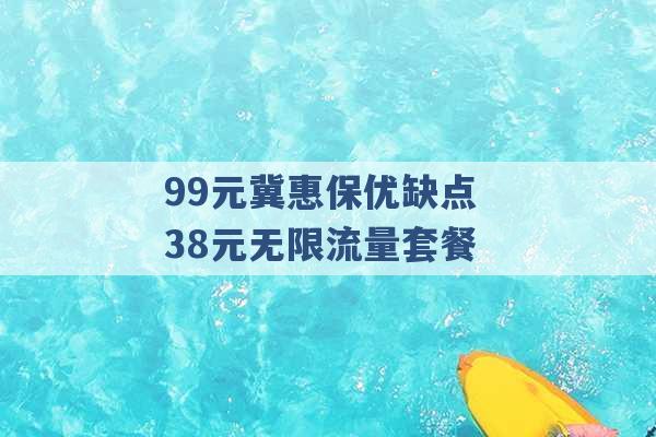 99元冀惠保优缺点 38元无限流量套餐 -第1张图片-电信联通移动号卡网