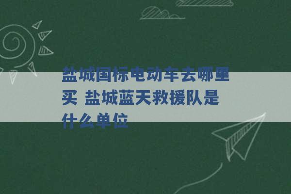 盐城国标电动车去哪里买 盐城蓝天救援队是什么单位 -第1张图片-电信联通移动号卡网