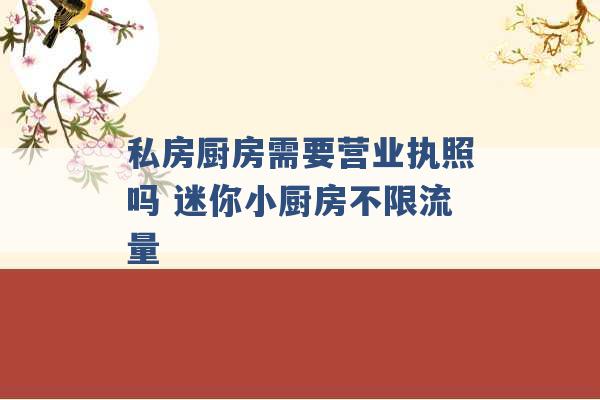 私房厨房需要营业执照吗 迷你小厨房不限流量 -第1张图片-电信联通移动号卡网