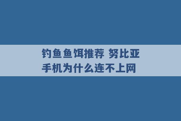 钓鱼鱼饵推荐 努比亚手机为什么连不上网 -第1张图片-电信联通移动号卡网