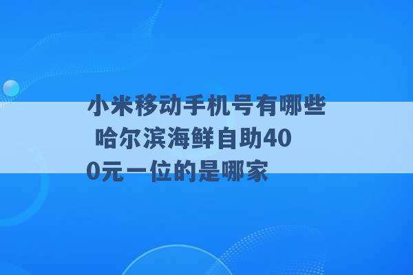 小米移动手机号有哪些 哈尔滨海鲜自助400元一位的是哪家 -第1张图片-电信联通移动号卡网