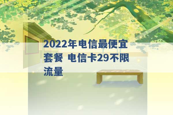 2022年电信最便宜套餐 电信卡29不限流量 -第1张图片-电信联通移动号卡网