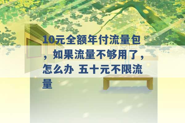 10元全额年付流量包，如果流量不够用了，怎么办 五十元不限流量 -第1张图片-电信联通移动号卡网