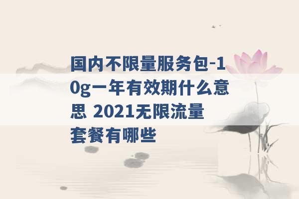 国内不限量服务包-10g一年有效期什么意思 2021无限流量套餐有哪些 -第1张图片-电信联通移动号卡网