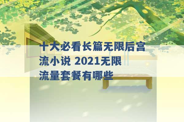 十大必看长篇无限后宫流小说 2021无限流量套餐有哪些 -第1张图片-电信联通移动号卡网