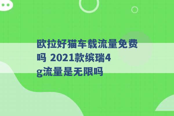 欧拉好猫车载流量免费吗 2021款缤瑞4g流量是无限吗 -第1张图片-电信联通移动号卡网