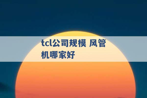 tcl公司规模 风管机哪家好 -第1张图片-电信联通移动号卡网