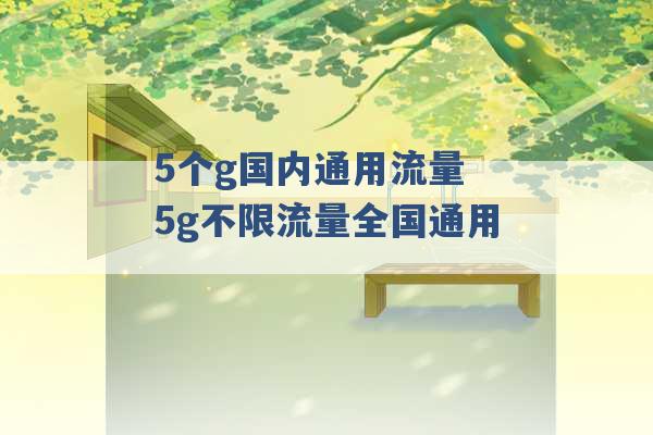 5个g国内通用流量 5g不限流量全国通用 -第1张图片-电信联通移动号卡网